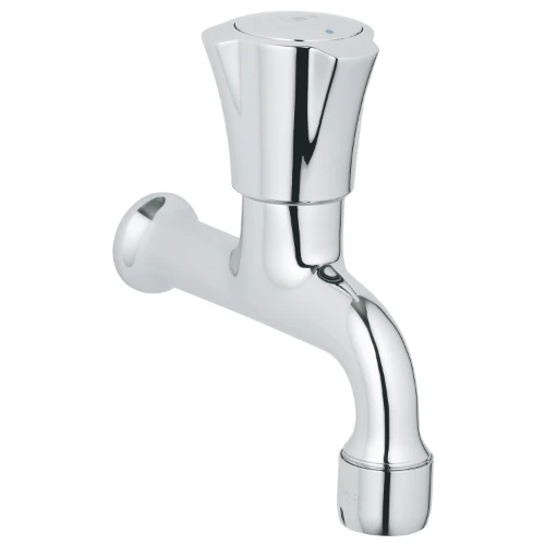 Grohe Costa L enkeldienstkraan 1/2 x 100 mm - chroom - blauw - met straalbreker 30098001