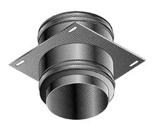 Roccheggiani DP25 inox dubbelwandig verdieningssteun 80 mm (80/130) 31.662.10.80