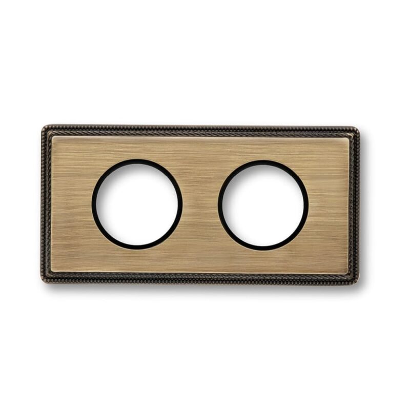 Fontini Venezia afdekplaat 2 modules brons 39.802.53.2