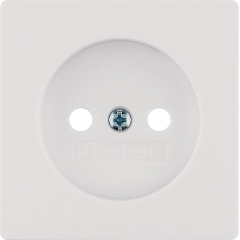 BERKER Afwerkingsset voor stopcontact zonder aarding Q.1/Q.3 polarwit