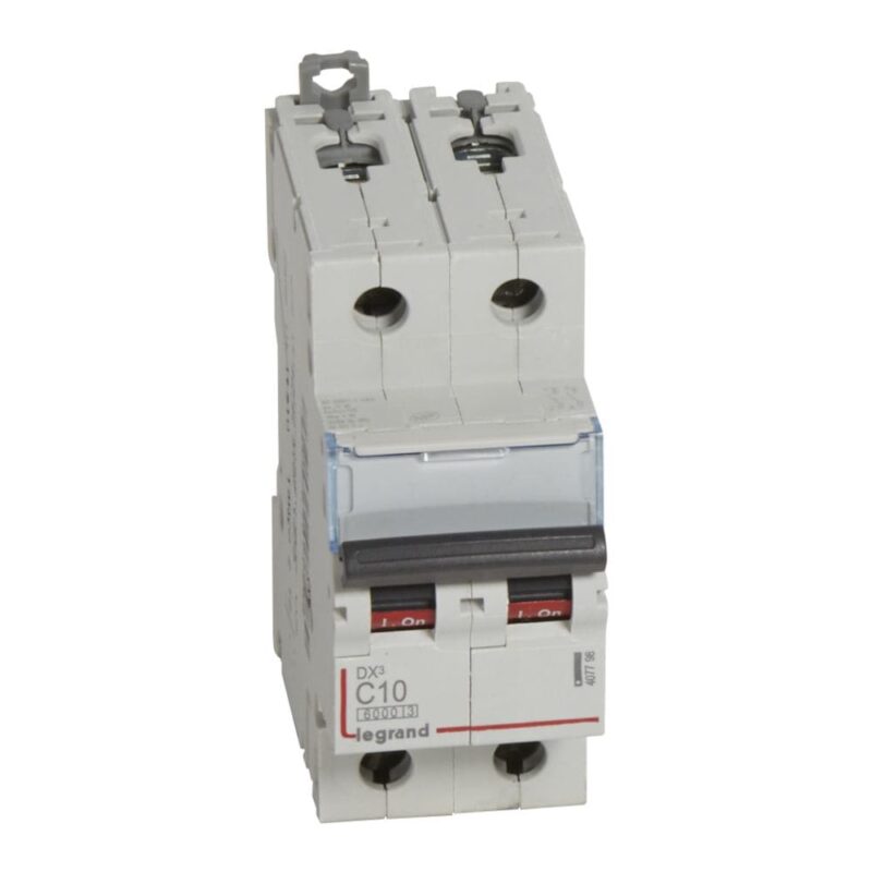 LEGRAND Automaat DX³ 6000A/10kA 2P C10 400V 2 modules 407798