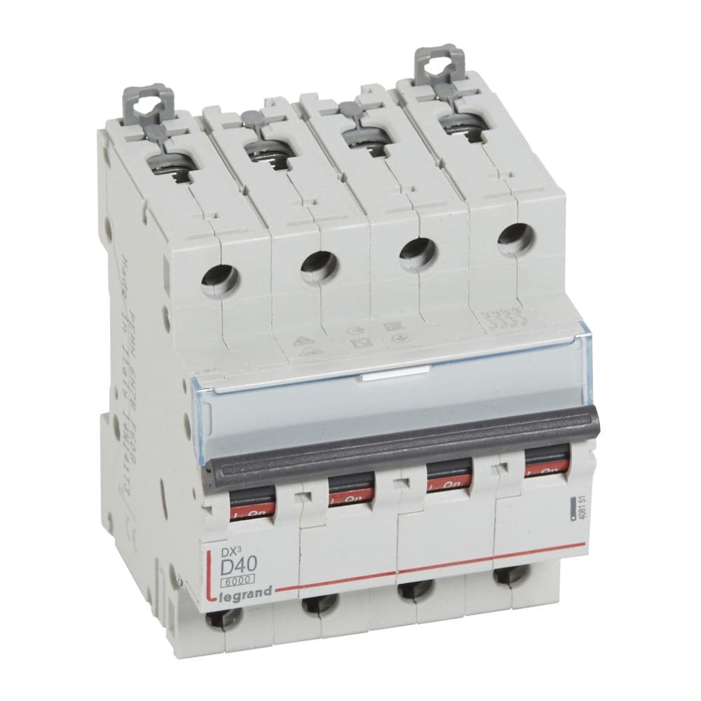 LEGRAND Automaat DX³ 6000A/10kA 4P D40 400V 4 modules 408151