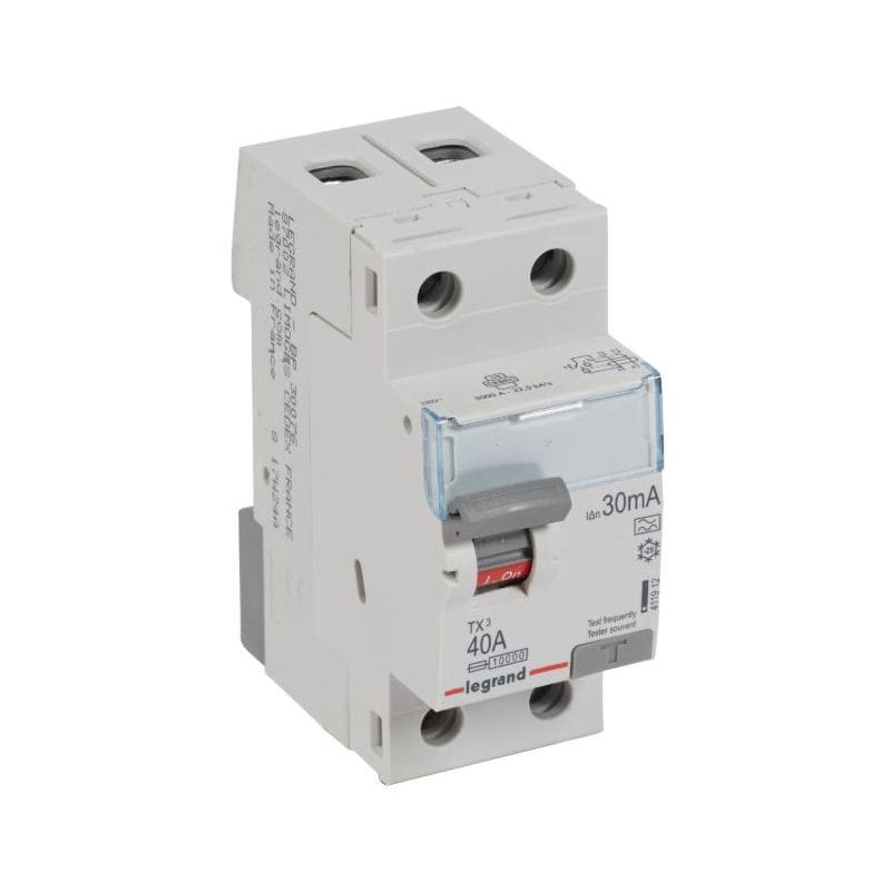 LEGRAND Differentieelschakelaar TX³ 2P 30mA 40A Type A - 2 modules 411912