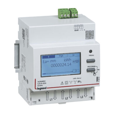 LEGRAND Teller driefasig modulair EMDX³ MID direct aansluiting 63A - 4 modules - met RS 412093