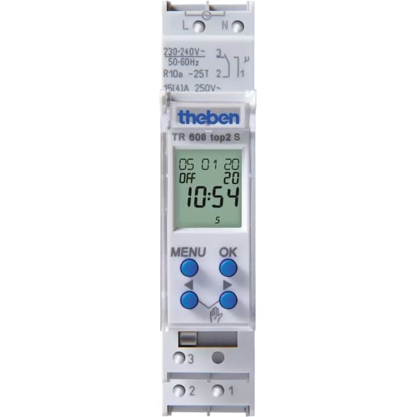 THEBEN Digitale klok 24U/7D 230V 50-60HZ 1CO 16A 4195
