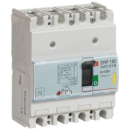 LEGRAND DPX³ 160 - Magneto-thermische automaat - 16kA - 400V - 4P - 125A 420016