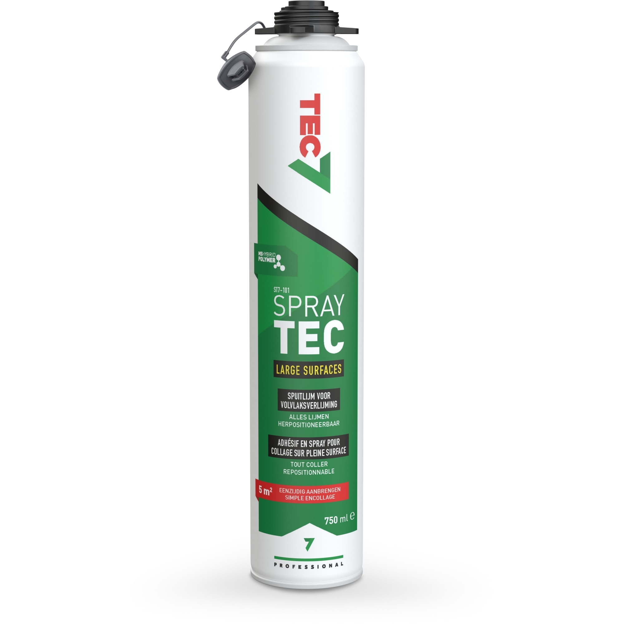 TEC 7 Spuitlijm ST7-101 SPRAYTEC LARGE SURFACES - aerosol 750ml 530001000