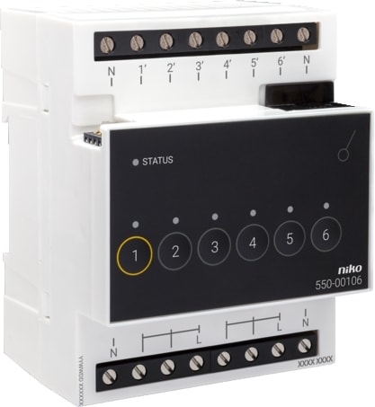 NIKO Schakelmodule NHC voor 6 verschillende kringen 550-00106