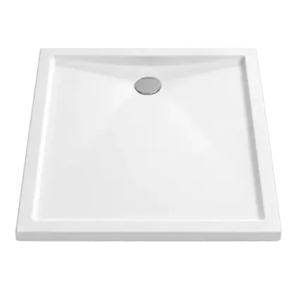 Heron 2.0 douchebak kunstmarmer 900 x 900 x 35 mm - wit 629509092003