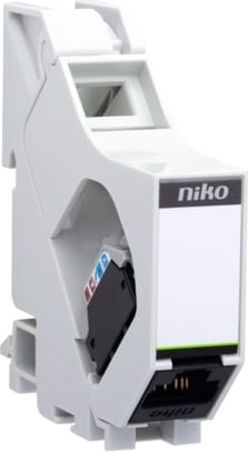 NIKO Din-rail module met afgeschermde rj45-connector stp cat6a