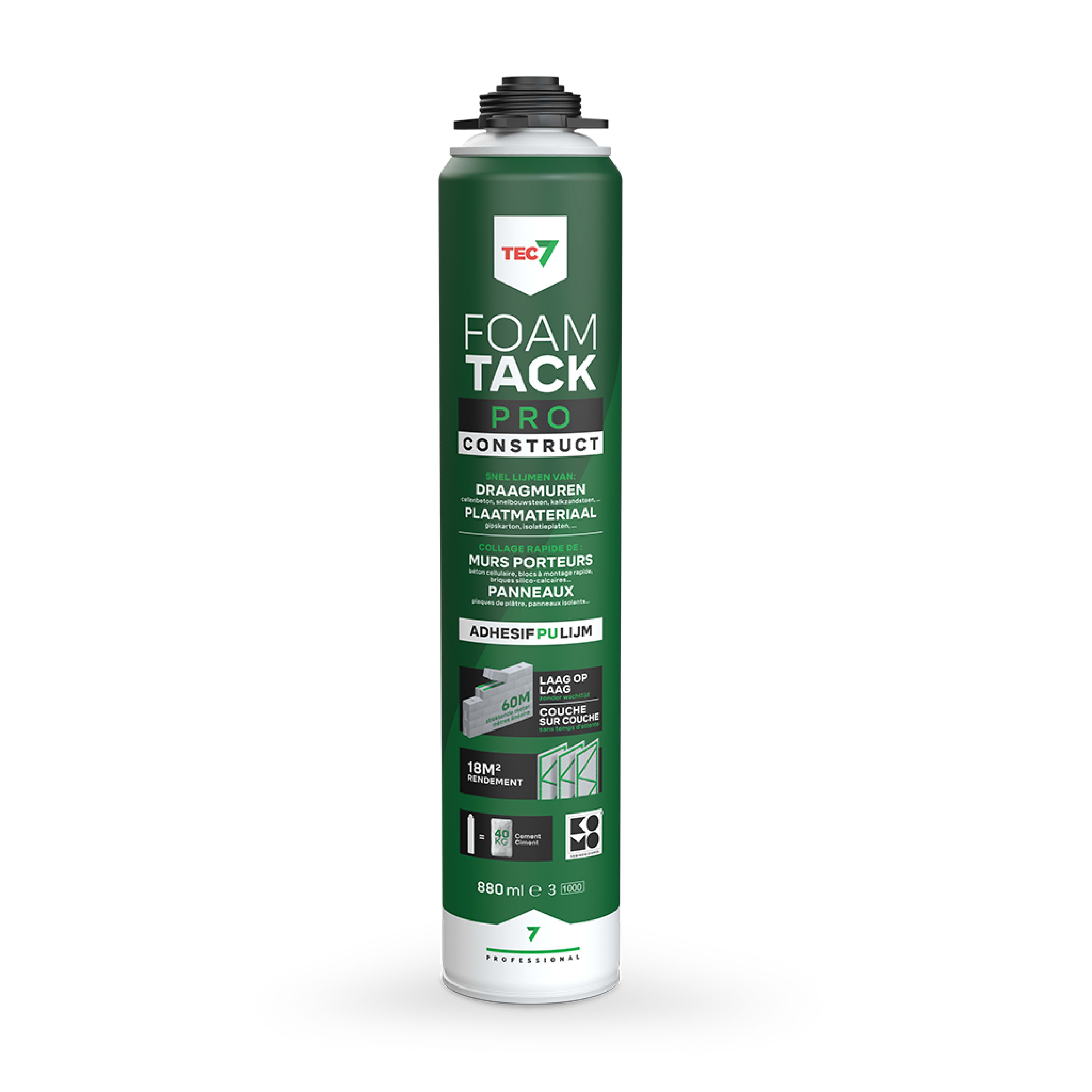 TEC 7 FoamTack Pro Construct 880ml 670008000