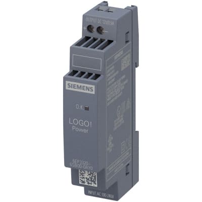 SIEMENS LOGO!POWER 12V/0.9A gestabiliseerde voeding 100-240 V AC output: 12V/0.9A DC 6EP33206SB000AY0