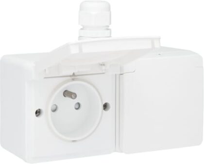 NIKO Hydro spuitwaterdicht dubbel hor. stopcontact