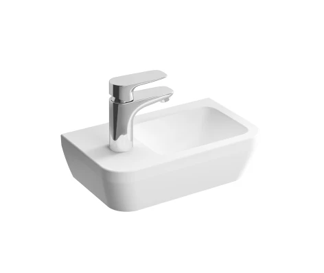 Vitra Integra Hygiene handenwasser 370 x 220 mm - wit - met kraangat links - met overloop 7090L003-0028