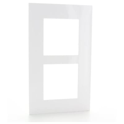 LEGRAND Valena Next afdekplaat 2 mechanismen hor/vert centerafstand 71mm zwart chroom 741162