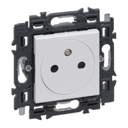 LEGRAND Valena Next vlakke contactdoos 2P+A 16A volledig apparaat wit met spanklauwen 741530