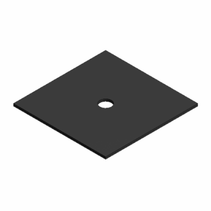 Van der Valk Rubber plaatje 40x40x1mm voor trapezium profiel 779220