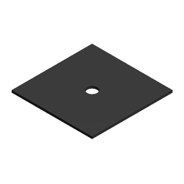 Van der Valk Rubber plaatje 40x40x1mm voor trapezium profiel 779220