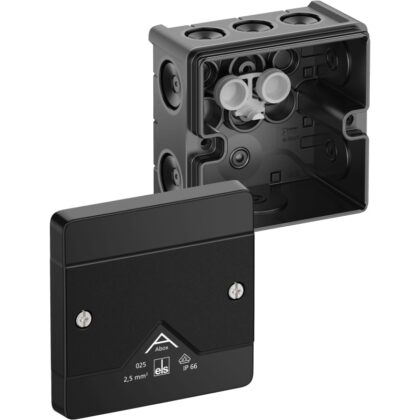 SPELSBERG Abox 025-L/w - Aftakdoos IP66/IK07 zwart leeg 2