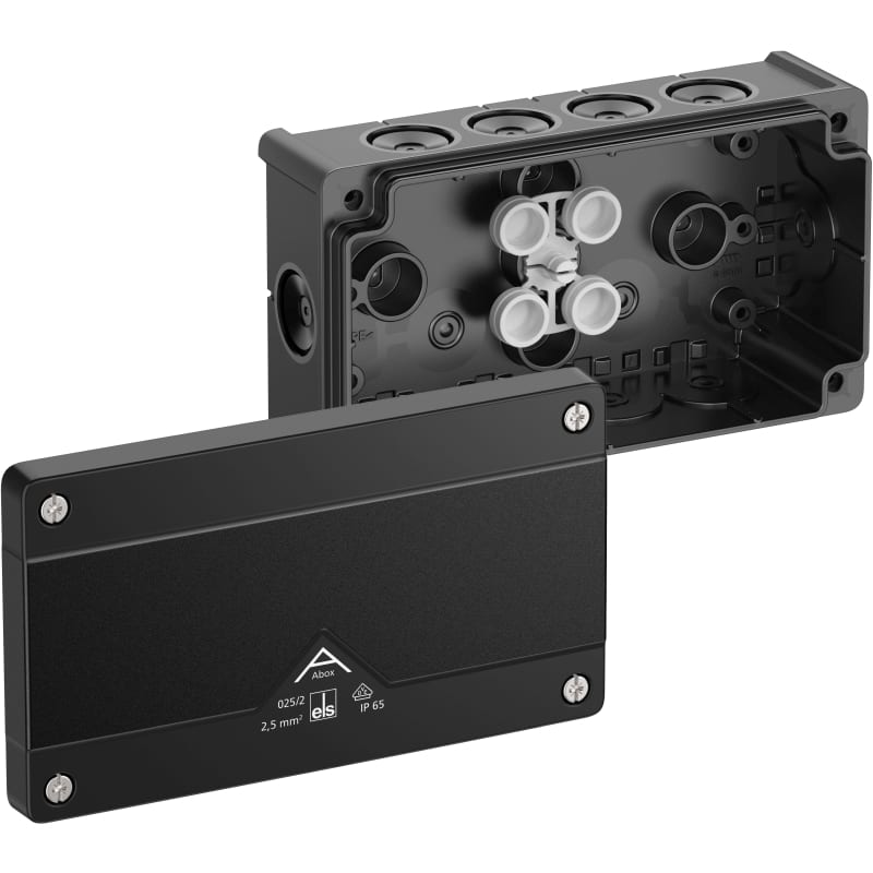 SPELSBERG Abox 025/2-L/sw -Aftakdoos IP66/IK07 dubbele B zwart leeg 2
