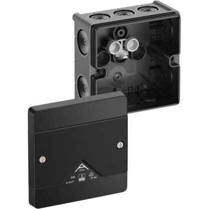 SPELSBERG Abox 040-L/sw - Aftakdoos IP66/IK07 zwart leeg 4² L102 x B102 x H57 mm 80400001