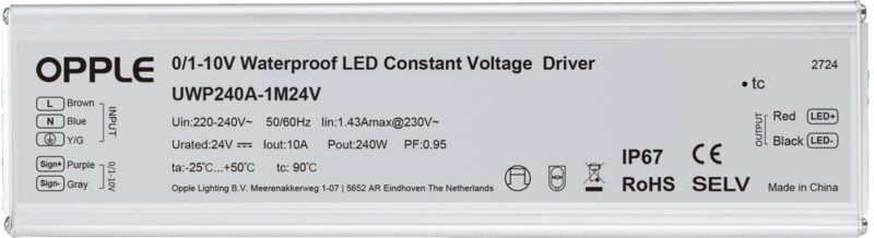 TECHNOLUX LEDDriver 24V-240W-10V/PWM-IP67 820003004100