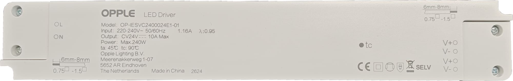TECHNOLUX LEDDriver 24V-240W 820009008300