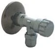 Haakse hoekstopkraan 1/2 x 10 mm - chroom - met lange moer en rozet 970080000