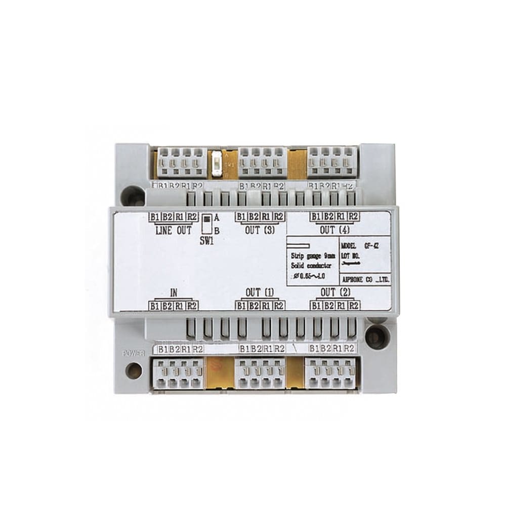 AIPHONE 4-kanaals videoverdeler voor sterkbekabeling A01007725