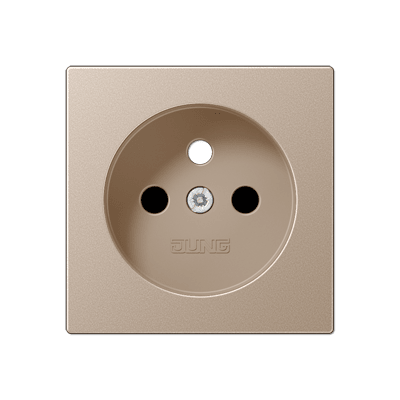 Jung Centraalplaat voor wandcontactdoos 2P+A(pen) A500 champagne A1521FKICHPL-1