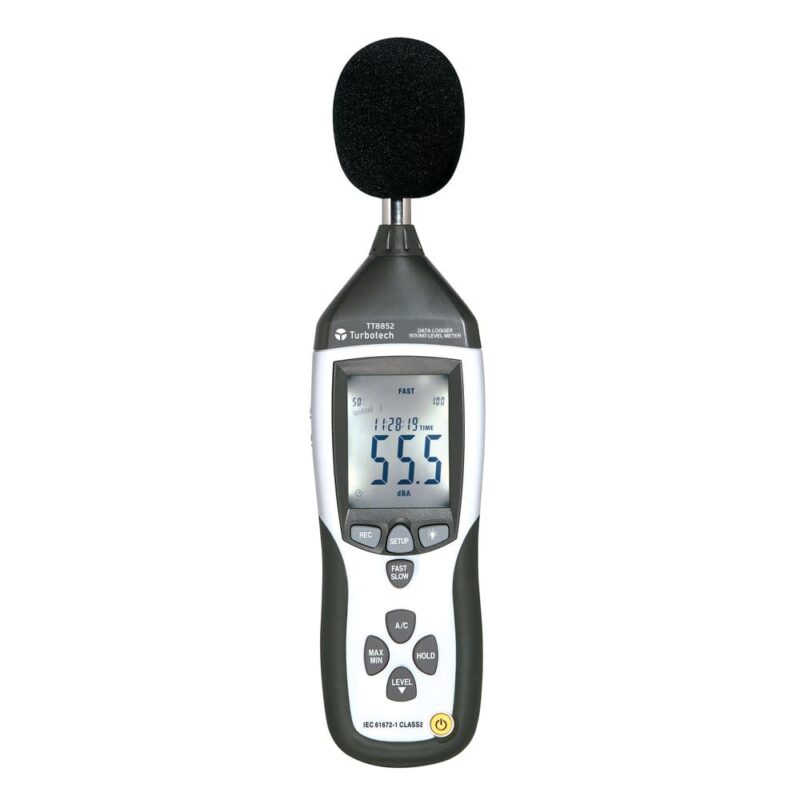 Turbotech Decibelmeter 30-130dB analoge uitgang met loggerfunctie / software A91030060