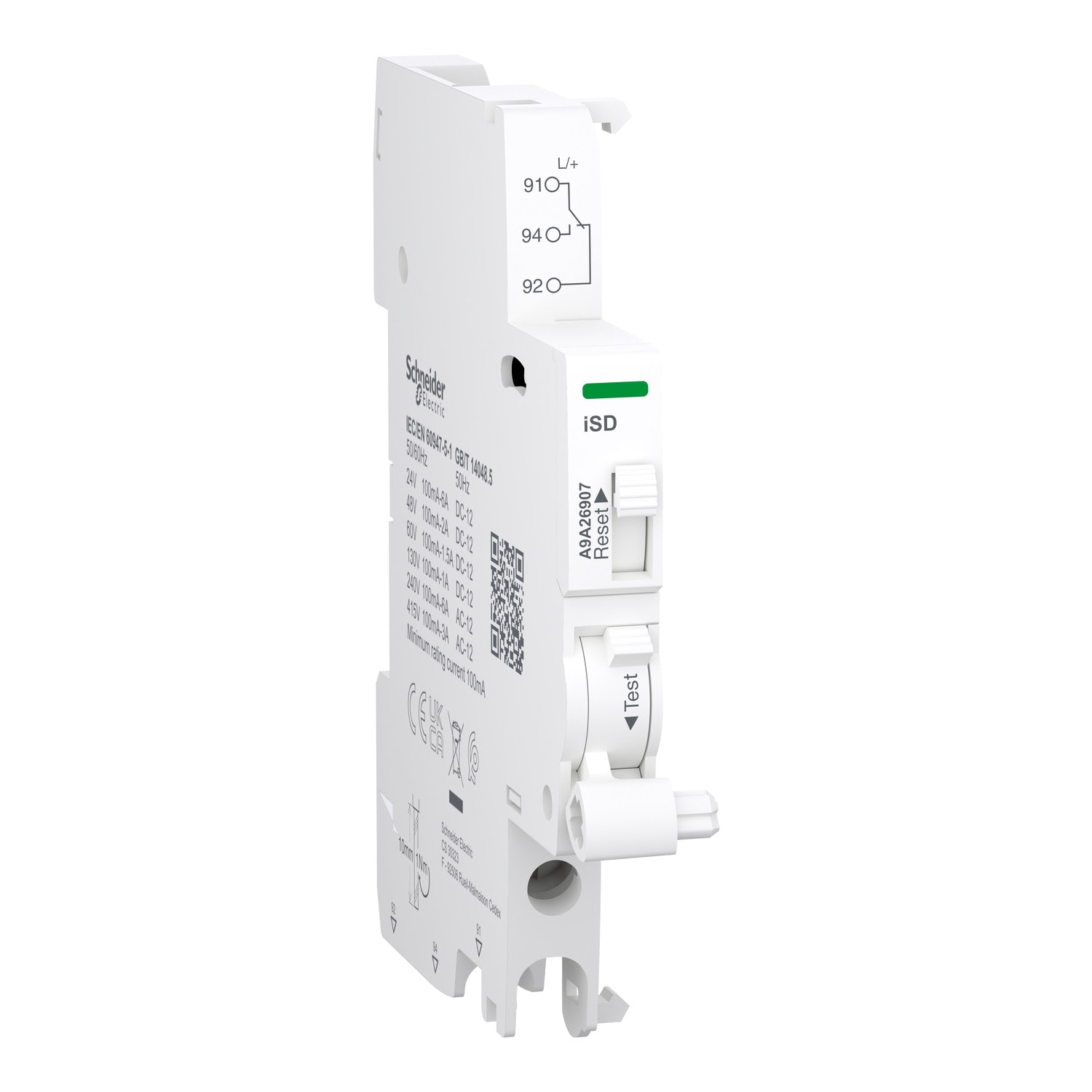 Schneider Distribution Acti9 - hulpcontact - iSD - 1 C/O - 100mA-6A - AC/DC A9A26907