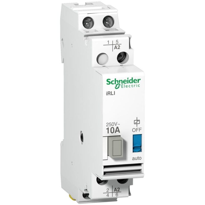 Schneider Distribution Omschakelrelais iRLI 10A 2P Uc 230V-240VAC Ue 250VAC A9E15535