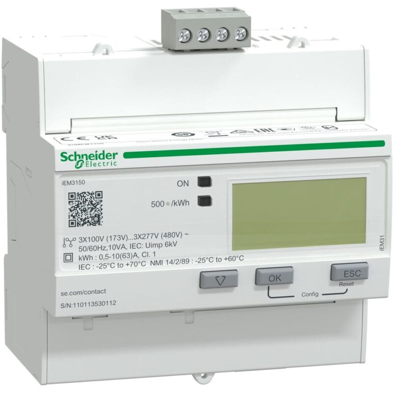 Schneider Distribution iEM3150 energiemeter 3F - 63 A - Modbus A9MEM3150