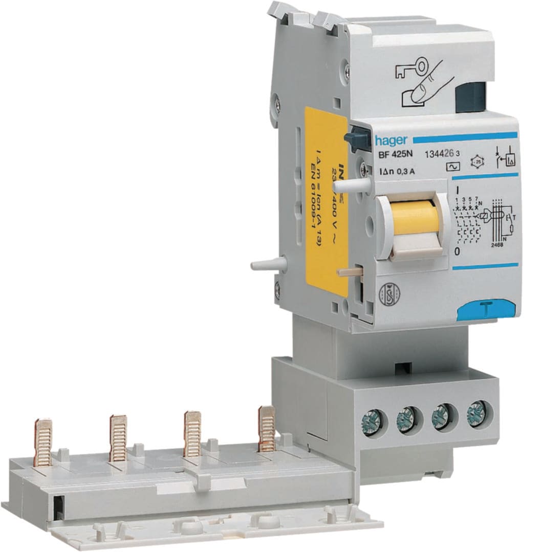 HAGER Differentieelblok 4P 25A 300mA type A BF425N