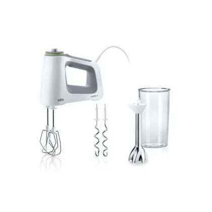 BRAUN Handmixer MultiMix 5 - 750W - turbo - met beker en metalen mixer - wit BHHM5107WH