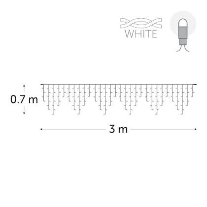 KERSTVERLICHTING Icicle lichtgordijn LED 3x0