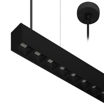 INDIGO LINEAR 1 P 38W 6625Lm 75° Mat zwart CL10105