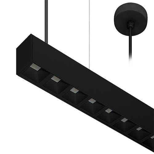 INDIGO LINEAR 1 P 38W 6625Lm 75° Mat zwart CL10105
