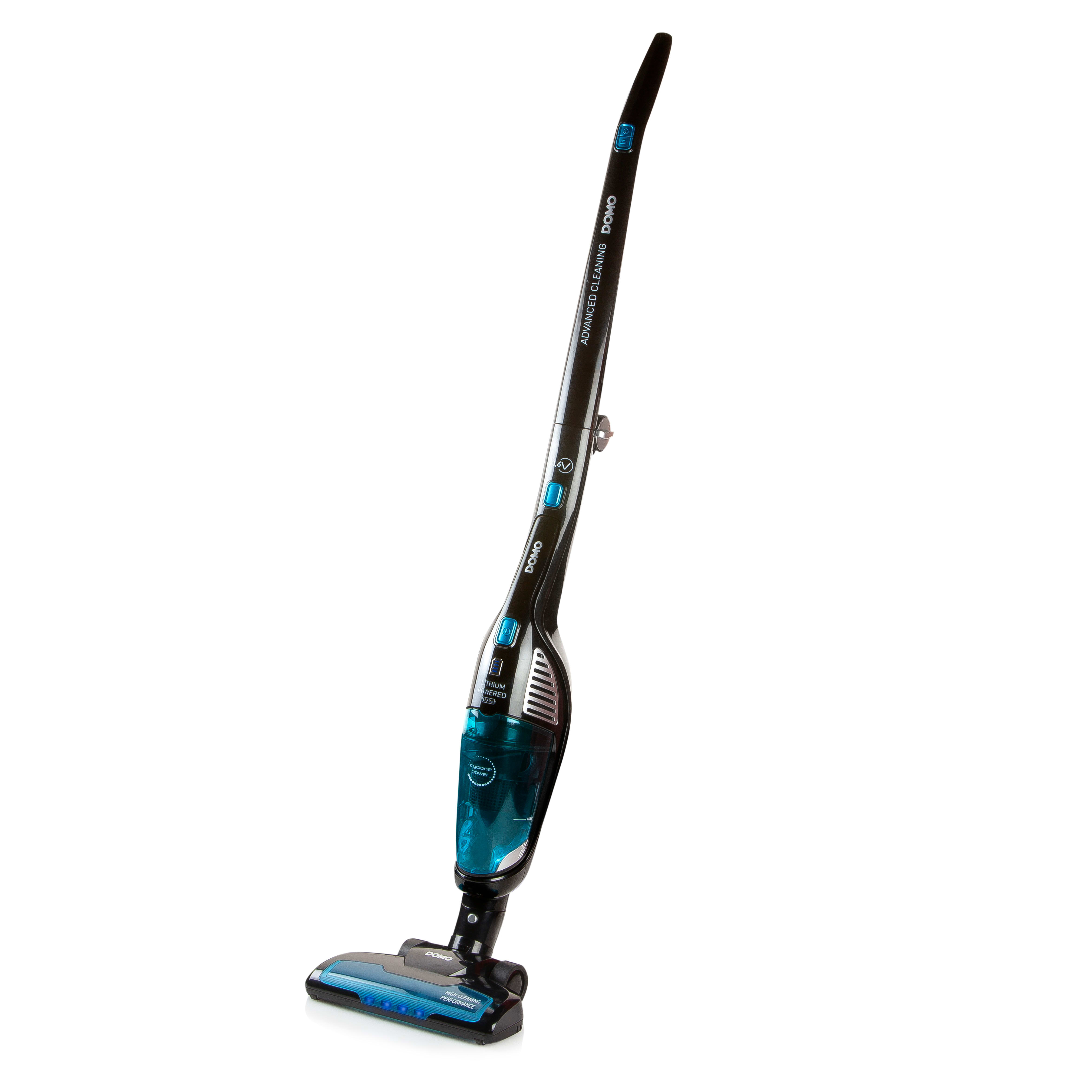 DOMO Steelstofzuiger 3-in-1 met kruimelzuiger & dweilsysteem 50min autonomie blauw DO228SV