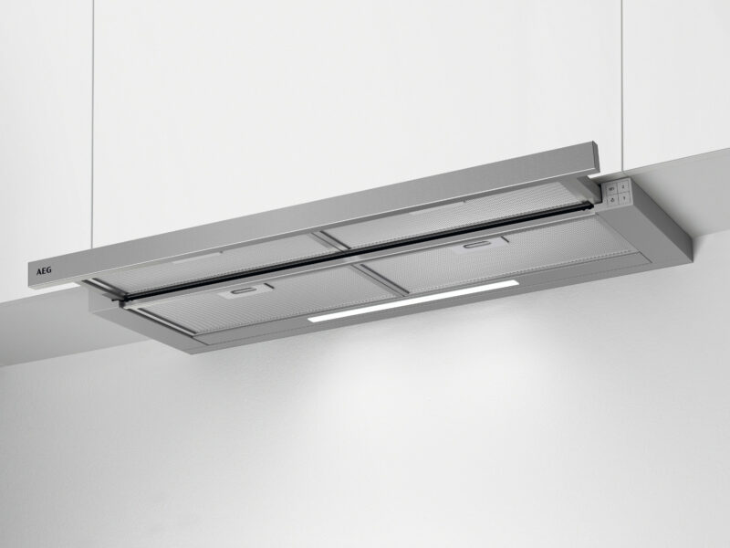 AEG Telescopische dampkap 90cm 600m³/u LED-lamp A inox DPE5950M