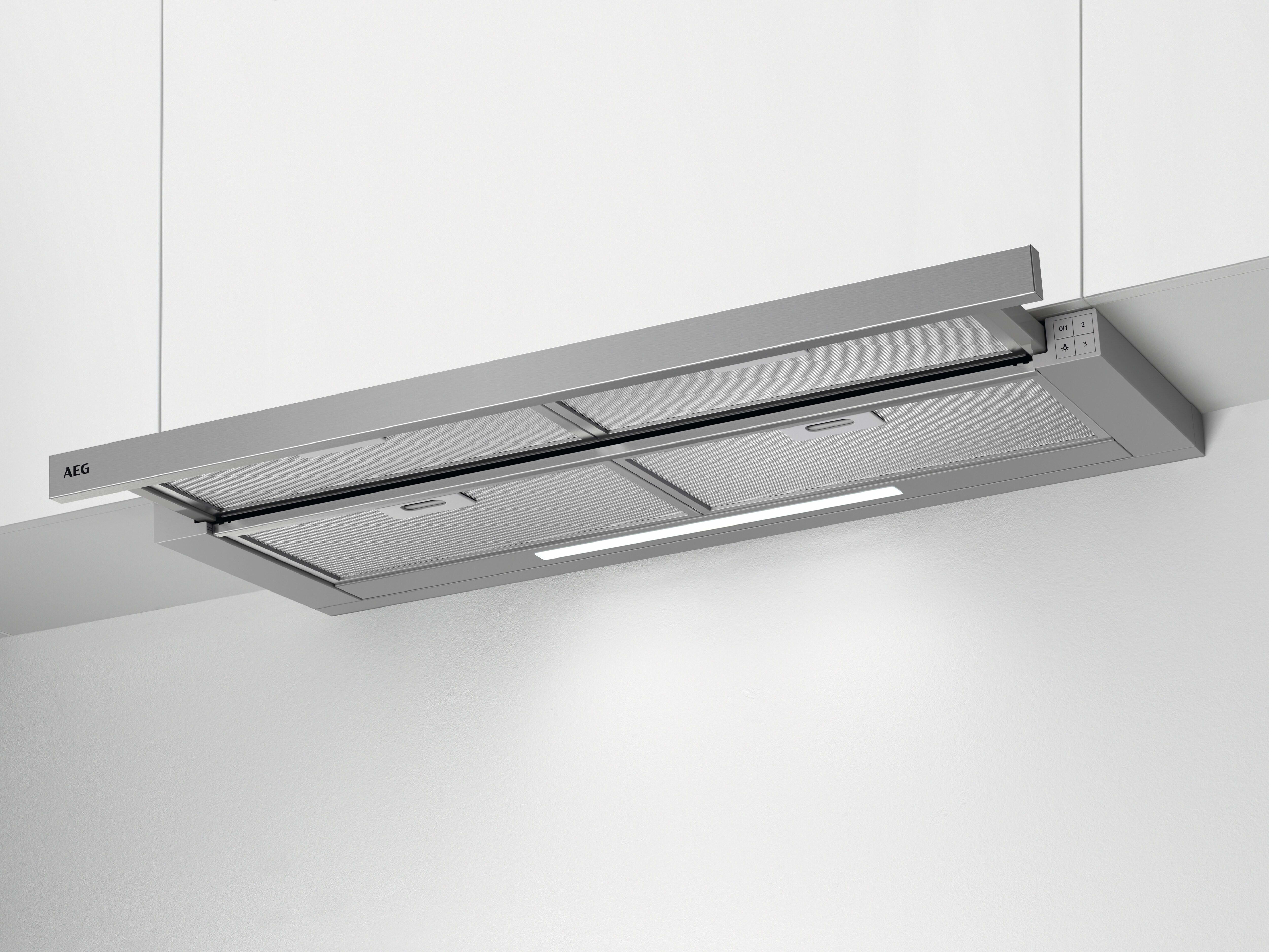 AEG Telescopische dampkap 90cm 600m³/u LED-lamp A inox DPE5950M