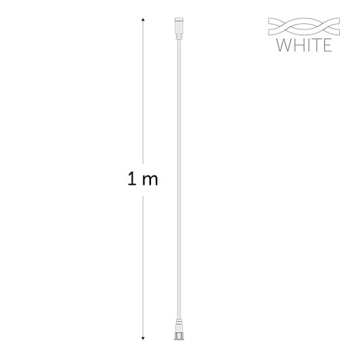 KERSTVERLICHTING Simply Connect - Verlengsnoer 1M wit EC-EXT-1-W
