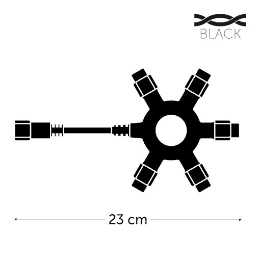 KERSTVERLICHTING Multi connector x5 black max 5x35W EC-MULTI-B