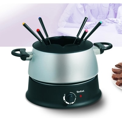 TEFAL Fondue - zilver & zwart - 6 vorkjes EF300010