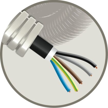 ELFLEX Elflex voorbedrade buis 25mm grijs + energiekabel EXVB 5G2