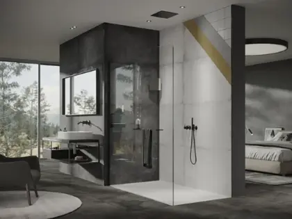 Huppe Wb EasyStyle wandbekleding 2550 x 1500 mm - Italian Stone wit Tile ES010241G