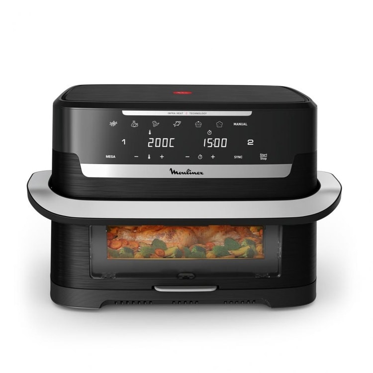 MOULINEX Airfryer Ever Fry Dual Flex XXL 9l (55l+35l) 2700W Flexibele zones EZ9278F0