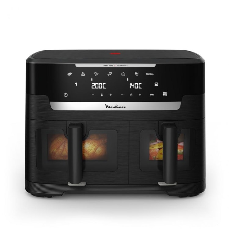 MOULINEX Aifryer XXL Dual Easy 11l (65l+45l) 2700W 7 wijzes met Infra Heat functie EZ9478F0