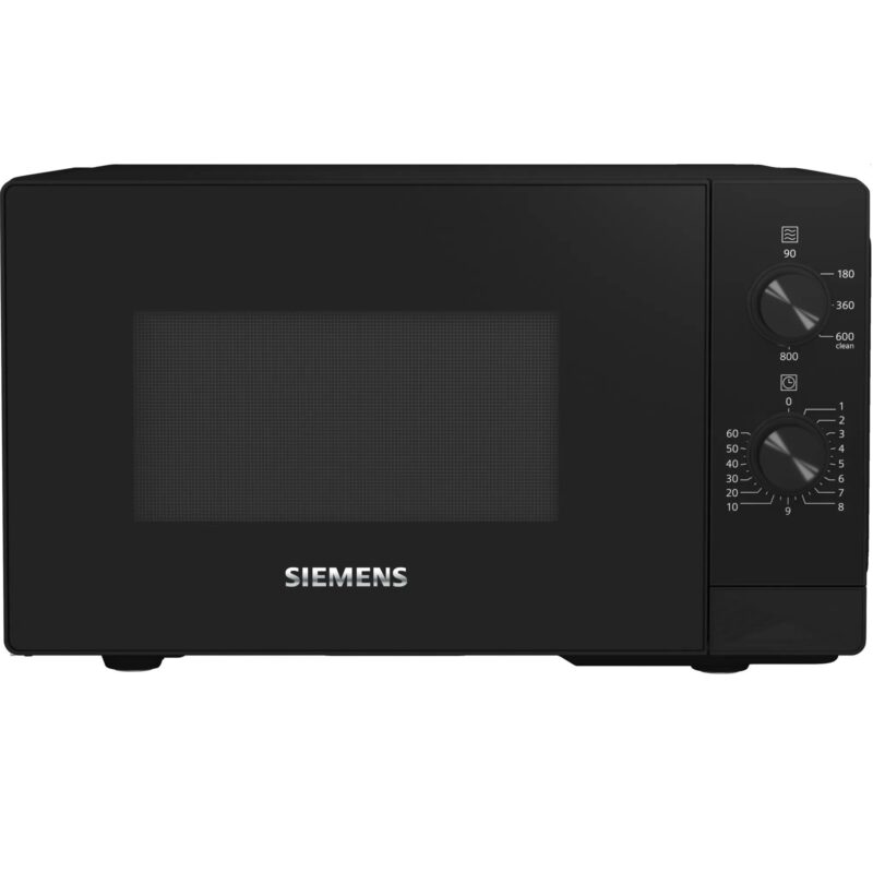 Siemens Huishoud Microgolfoven vrijstaand 800W 20L 5 vermogens hydrolyse LED-verlichting zwart FF020LMB2